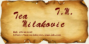 Tea Milaković vizit kartica